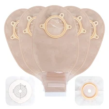 21PCS Ostomy Bags,Colostomy Supplies,Two Piece Drainable Ostomy Pouch for Ile...