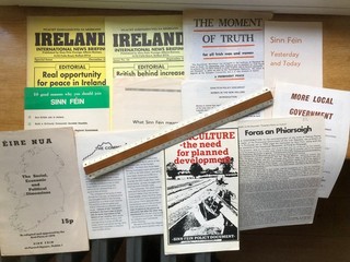 Lot 12 Sinn Fein Documents from the 1970s to the 1990s