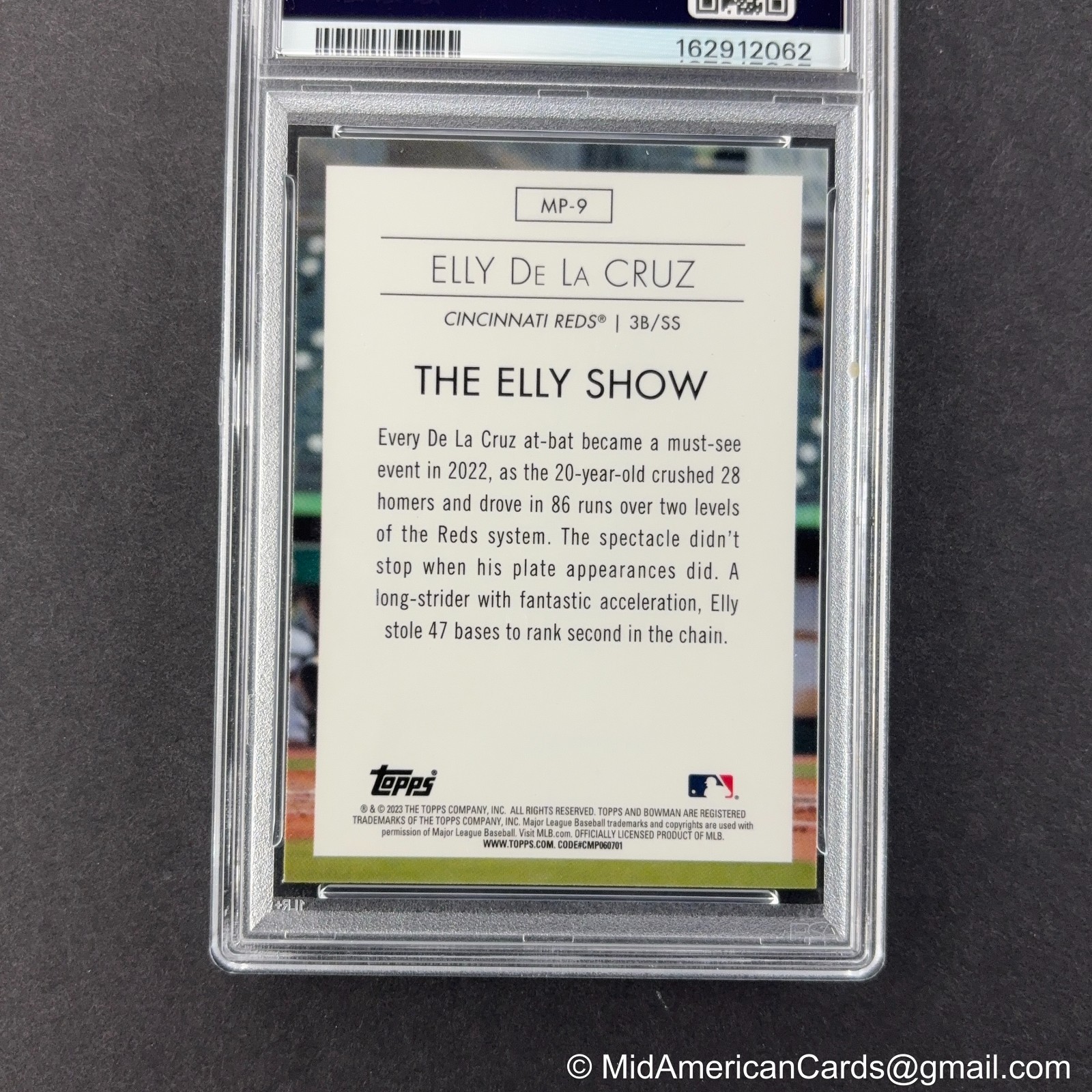 2023 Bowman Elly De La Cruz Rookie Modern Prospects #MP-9 Reds (RC) PSA 10 GEM view 6