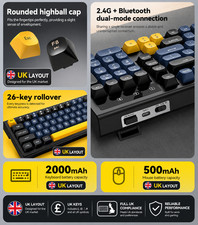 Gaming Keyboard And Mouse Set,Wireless RGB Backlit For Xbox,PS4,PS5,PC,Laptop UK