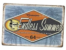Lilyanaen New Metal Sign Aluminum Sign Genuine Endless Summer Seaside Beach 