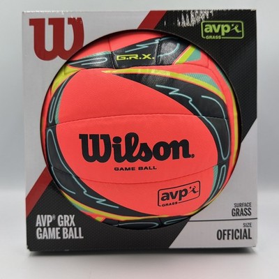 Wilson AVP GRX Grass Official Size Game Ball - Phosphorescent Red