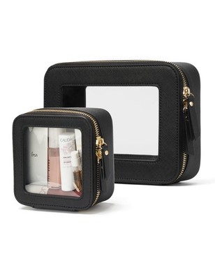 Clear Makeup Case Toiletry Bag Travel Medium Clear Cosmetic Bag with Zipper, ...