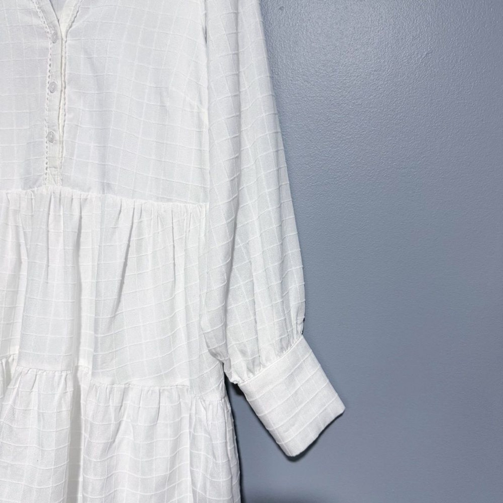 Greylin Pattern Texture Teagan Windowpane Popover… - image 5