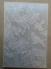 3D Birds on branches Embossing Folders, Textured Embossed, transparent