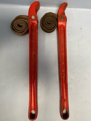 Lot of 2 RIDGID Model No. 1 Strap Wrench 16'' long 1/8'' wide