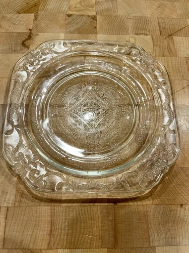 Clear 7” Madrid Depression Glass Plate