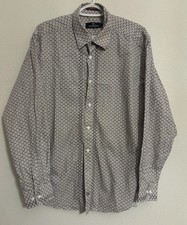 Bugatchi Uomo Classic Fit Long Sleeve Large Men's Dress Shirt Button Up