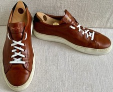 Good Man Brand Tan Dark Vachetta Leather Legend Sneaker US 10 Made in Italy 298