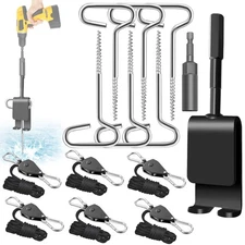 14 Pcs Ice Anchor Tool Kit, Universal Ice Fishing Anchor Tool with Ice Anchor...