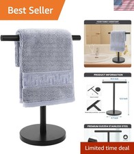 T-Shape Bath Hand Towel Holder Stand, Stainless Steel Free Standing Hand Towe...