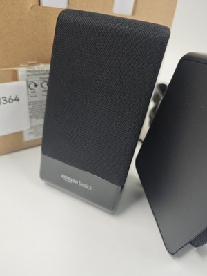 Amazon Basics Stereo PC Lautsprecher 3,5 mm Klinke Lautstärkeregler Schwarz
