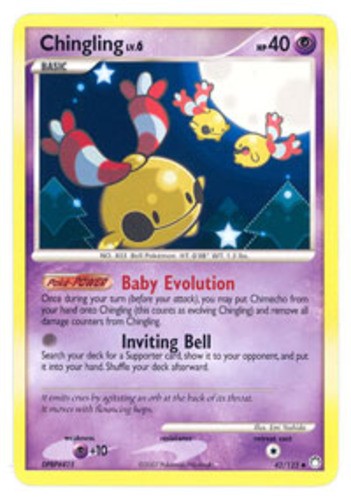 Chingling - 42/123 - Uncommon (Near Mint) Mysterious Treasures - Psychic Pokémon