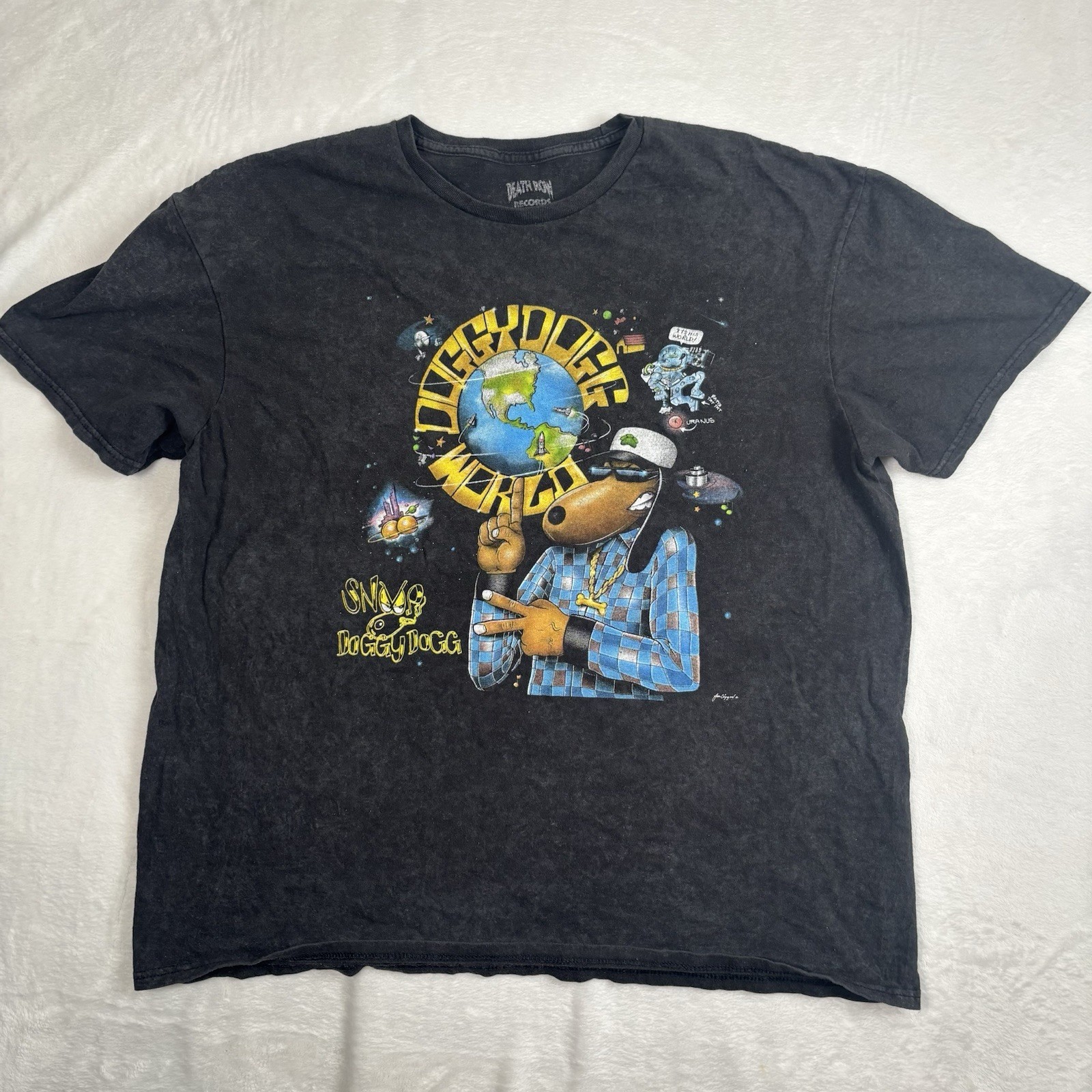 FILA Death Row Records Snoop Doggy Dogg World Globe camicia manica corta uomo grande