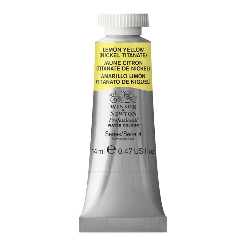 Aquarelle extra-fine Winsor & Newton jaune citron en tube de 14ml