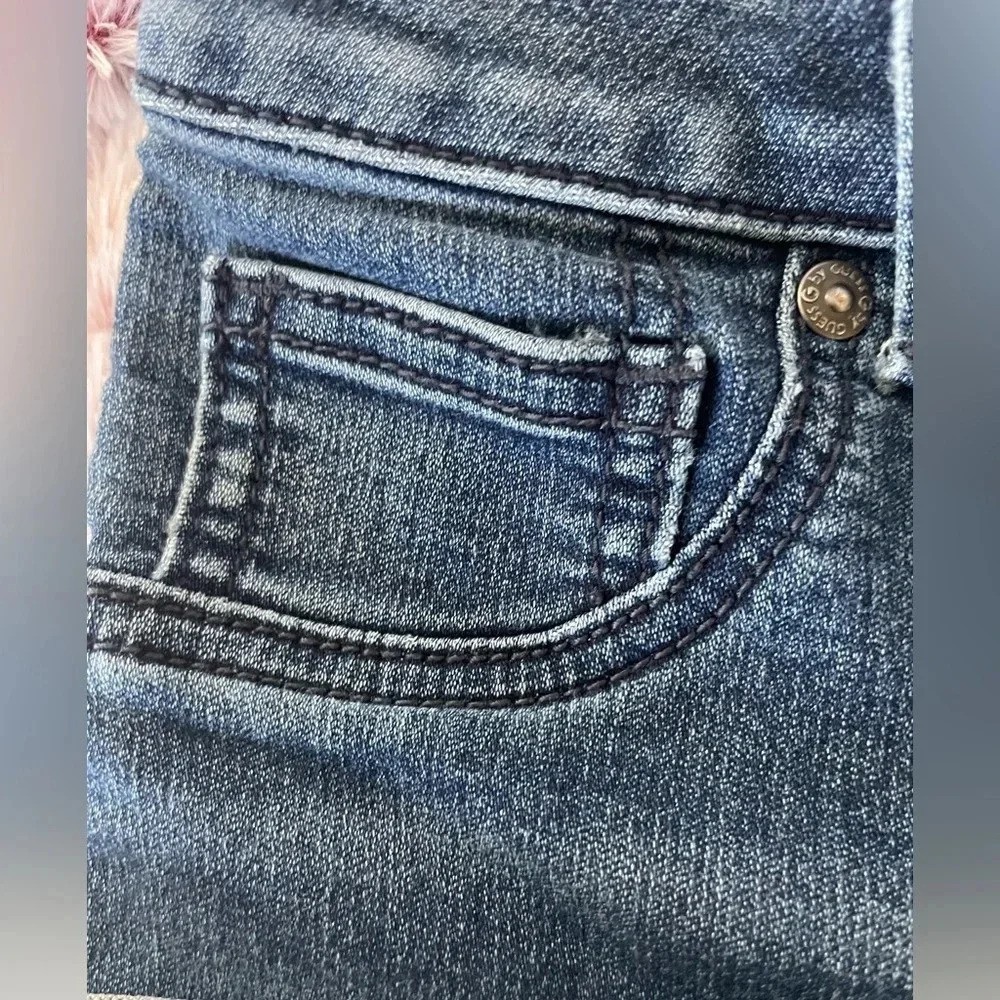 G by Guess woman’s blue denim jeans with cuffs. Size 27 US. image 10