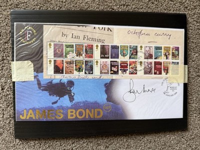 James Bond 007 Buckingham Cover FDC 2008 signiert ROGER MOORE Fleming Centenary