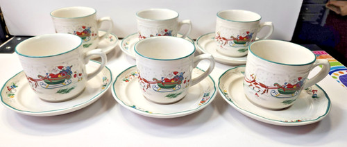 6 INTERNATIONAL COUNTRY CHRISTMAS CUPS AND SAUCERS TEA CUPS COFFEE CUPS