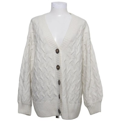 H&M, Strickjacke, Damen, Größe: XS, Weiß, Acryl/Polyamid/Wolle, Einfarbig #tpF