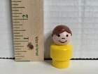 Vintage Fisher Price little people yellow boy brown hair
