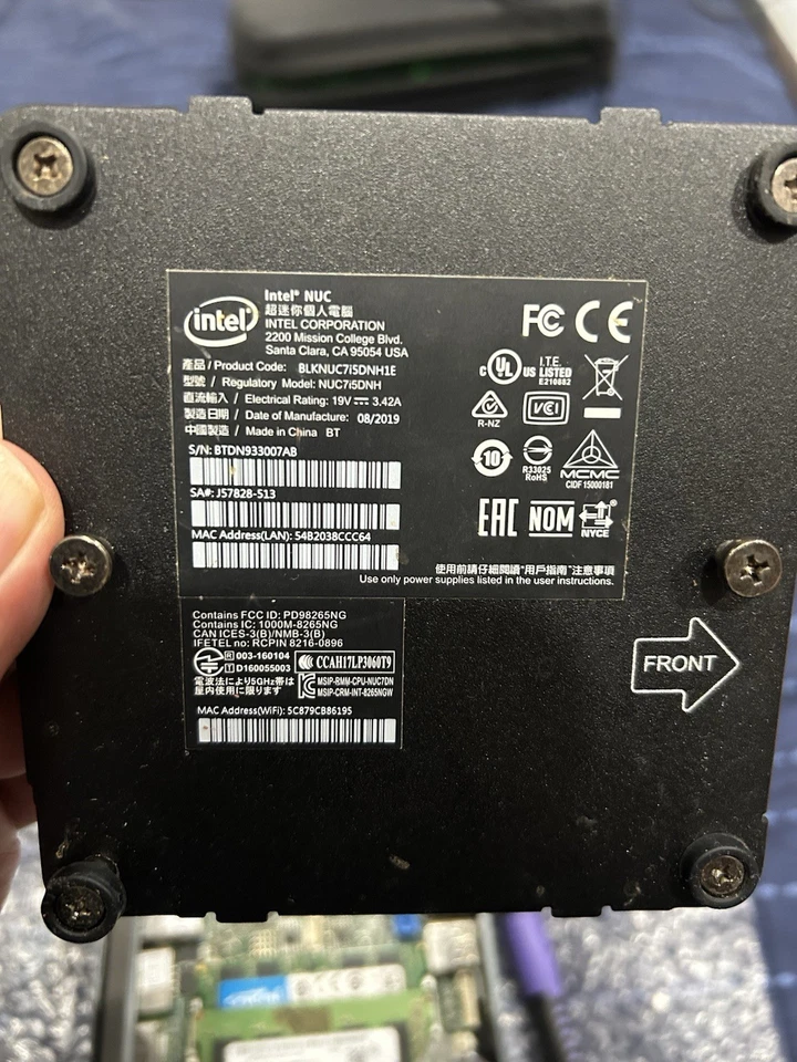 Intel NUC7i5DNH  NUC Mini PC  i5-7260U 2.2Ghz 12gb RAM 256GB SSD no win - Image 2 of 4