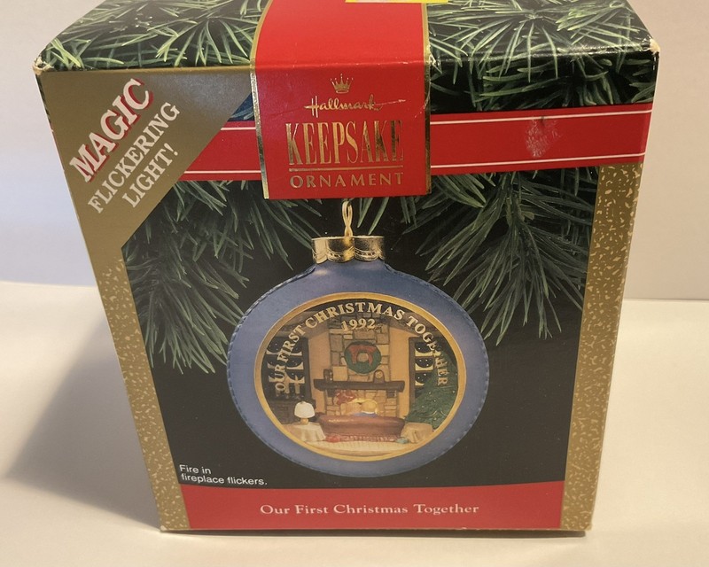 Vtg Christmas Ornament Hallmark Our First Christmas Together 1992 with Orig Box