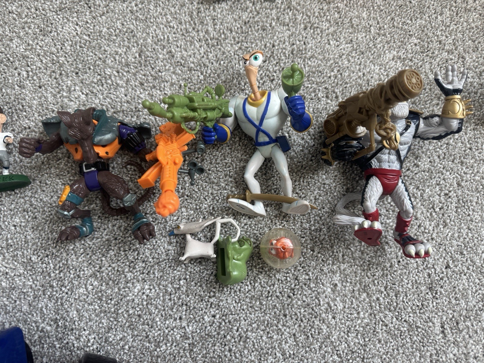 Playmates Earthworm Jim Mixed Lot Action Figures & Accessories, 1994