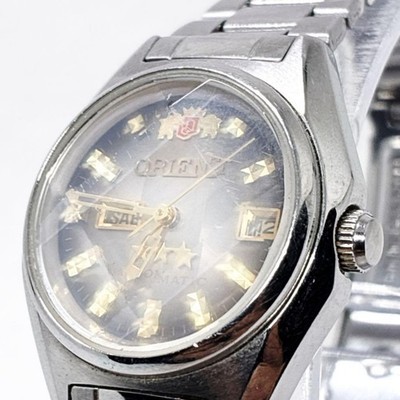 ORIENT Three Star NQ1V Q1 CA Automatic Watch Cut Glass Stainless Steel Band