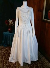 Mary's Bridal Wedding Dress Size 12 Whit Satin 38