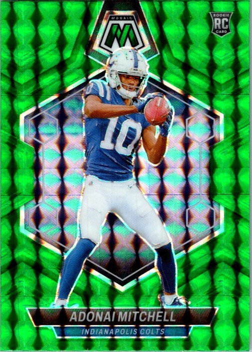 2024 Panini Mosaic #350 Adonai Mitchell Mosaic Green