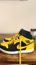 Jordan Air Jordan 1 Mid Men's Black/Yellow Colorblock Mid Top Lace Up