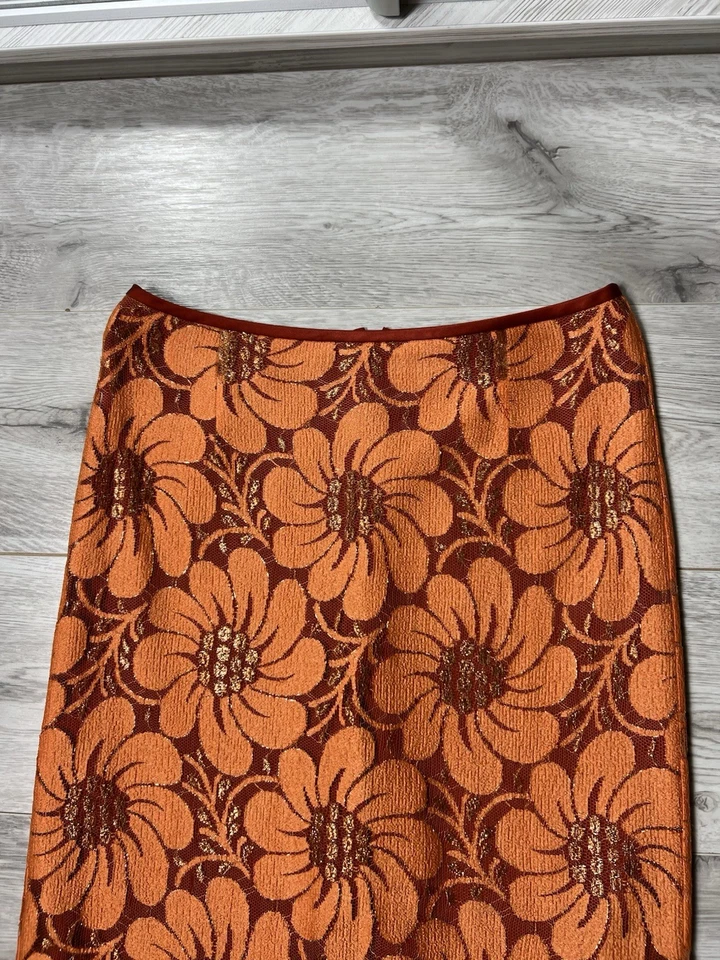 Falda lápiz de encaje Celine by Phoebe Philo patrón floral FR38 Foto 3 de 4