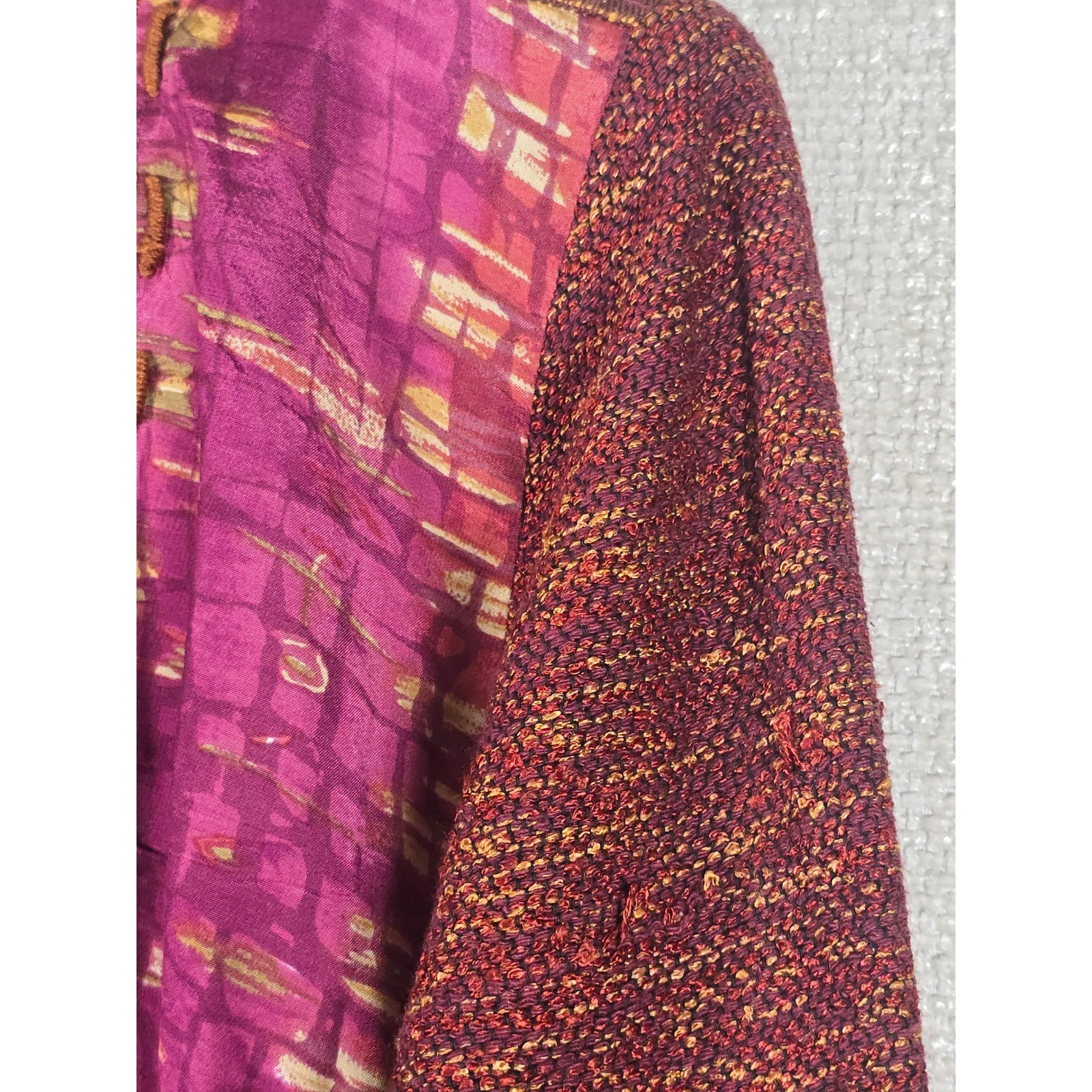 Sharon Anthony Crystal Patchwork Jacket Womens Me… - image 6