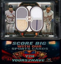 Topps Museum Collection Patches & BAT ALBERT PUJOLS & CABRERA /49 Quad Relic SSP
