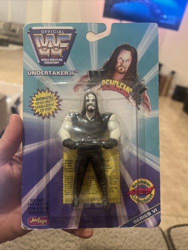 Vintage 1997 WWF JusToys UNDERTAKER II Bendable Wr...