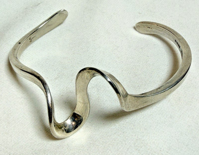 Michael Kirk Sterling Silver Native American Isleta Cuff Bracelet, 16.13 Grams
