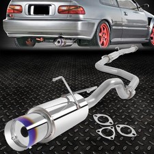 For 92-00 Honda Civic Coupe Sedan 24dr 4.5burnt Muffler Tip Catback Exhaust For 92-00 Honda Civic Coupe Sedan 24dr 4.5burnt Muffler Tip Catback Exhaust