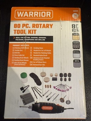80 Pieces  AC/DC Rotary Tool Kit Cut Drill Grind Glass Metal