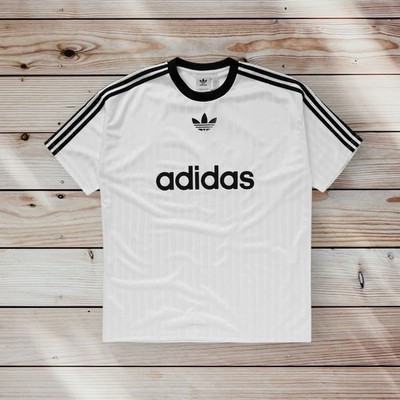 Adidas adicolor originals trefoil poly tee shirt XL XXL weiß Top Fußball