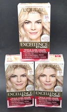 *3 Pack* L'Oreal 9A Excellence Creme Permanent Color Light Ash Blonde SHIPS FREE