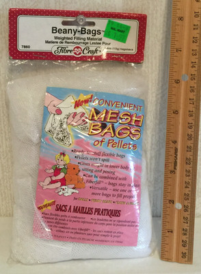 1 Bag Fibre-Craft Beany-Bags - Mesh Bags of Pellets for Weighting Dolls    (Y84)