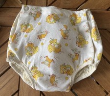 Vintage Carters Baby Plastic Pants Diaper Cover Circus Bears Clowns Snap Sides
