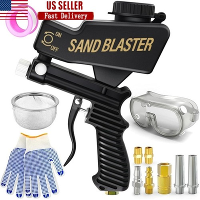 #ad #ad Air Sand Blaster Gun Ergonomic Handle Nozzle Set Rust Burr Removal amp; Polishing $33.98