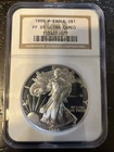 1999 P S$1 Proof Silver American Eagle Dollar NGC PF 69 Ultra Cameo Brown Label