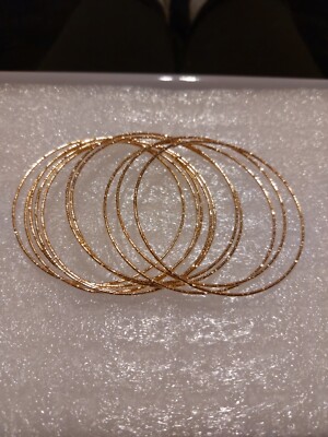 10 x Gold Armreifen (D6) Neu