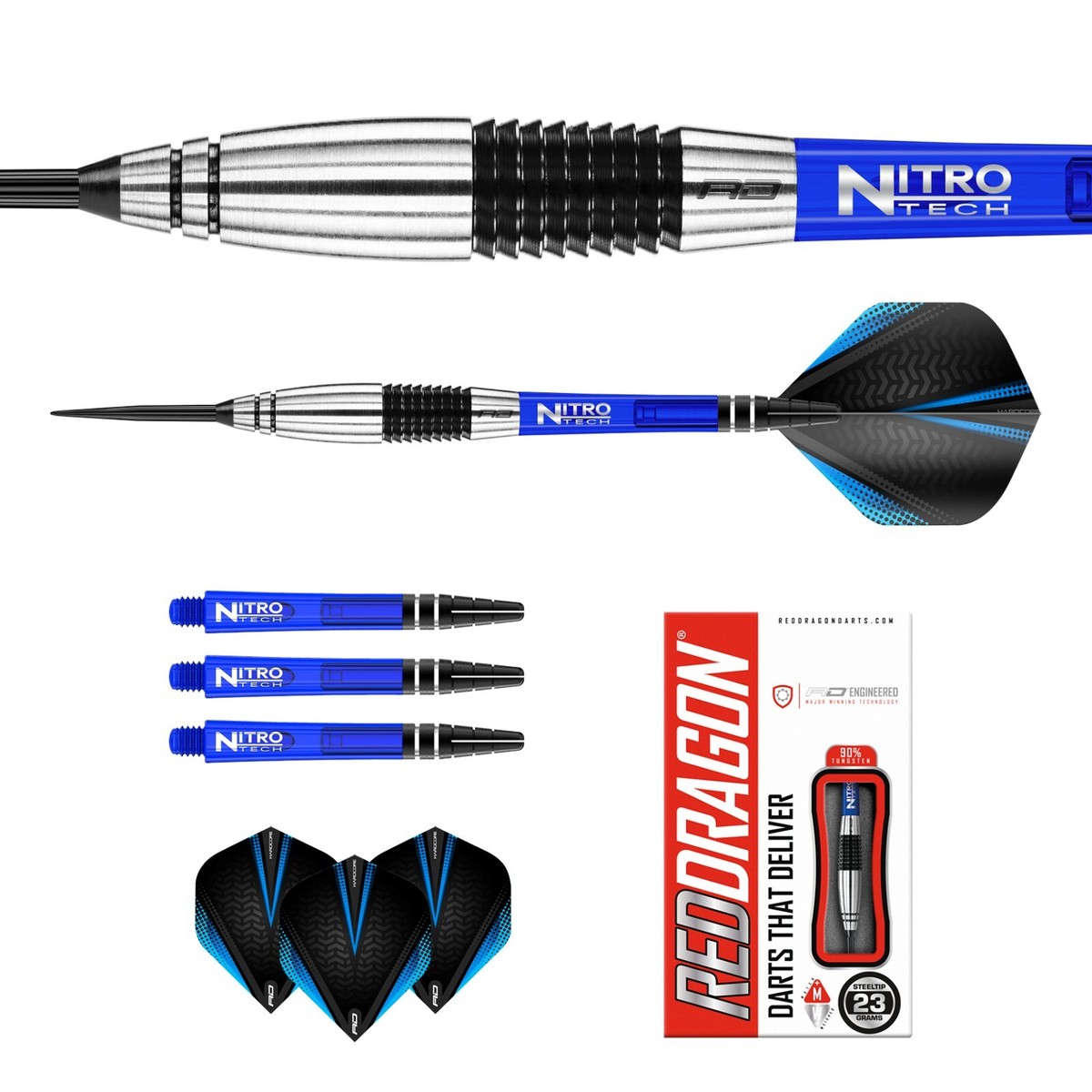 RED DRAGON Jamie Lewis SE Tungsten Darts Set – 25 Gram, 90
