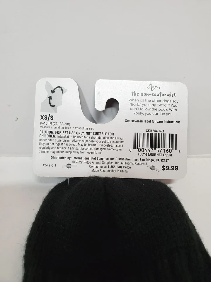 Youly The Non Comformist Sombrero para Mascotas XS/S 9-13" "Una Raza Rara" Gorro para Mascotas Lote de 3 Foto 4 de 4