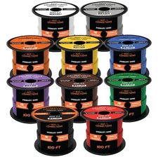 18 Gauge Car Audio Primary Wire 100ft–10 Rolls Remote, Power/Ground Electrical