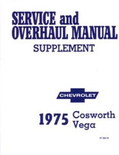 1975 Chevrolet Cosworth Vega Factory Shop Service Manual
