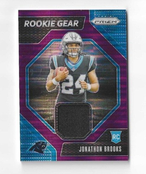 2024 Panini Prizm JONATHON BROOKS Purple Pulsar Rookie Gear RG-JBS Panthers